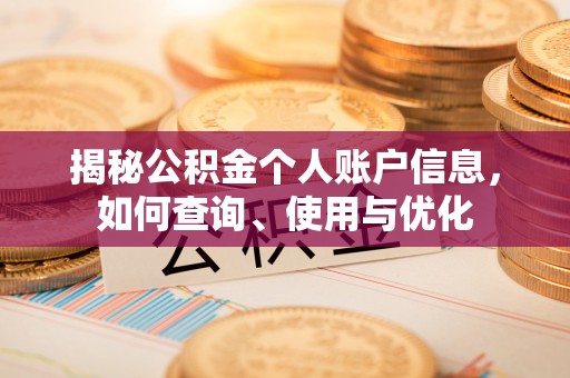 麻阳揭秘公积金个人账户信息，如何查询、使用与优化