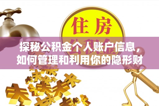 麻阳探秘公积金个人账户信息，如何管理和利用你的隐形财富