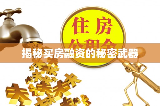 麻阳揭秘买房融资的秘密武器