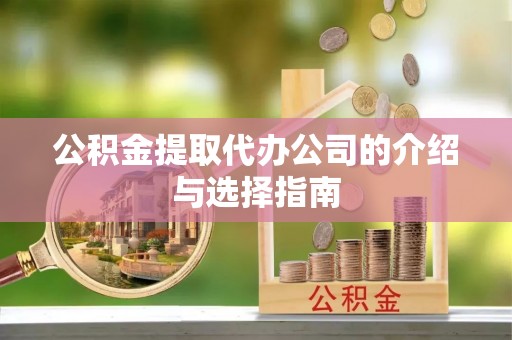 麻阳公积金提取代办公司的介绍与选择指南