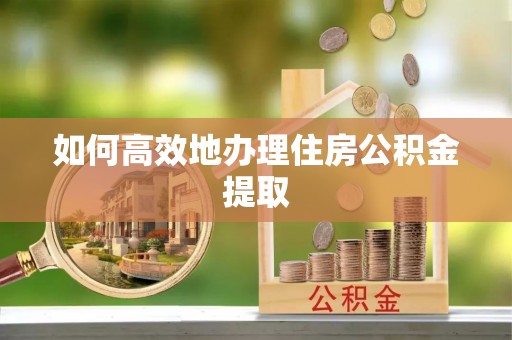 麻阳如何高效地办理住房公积金提取